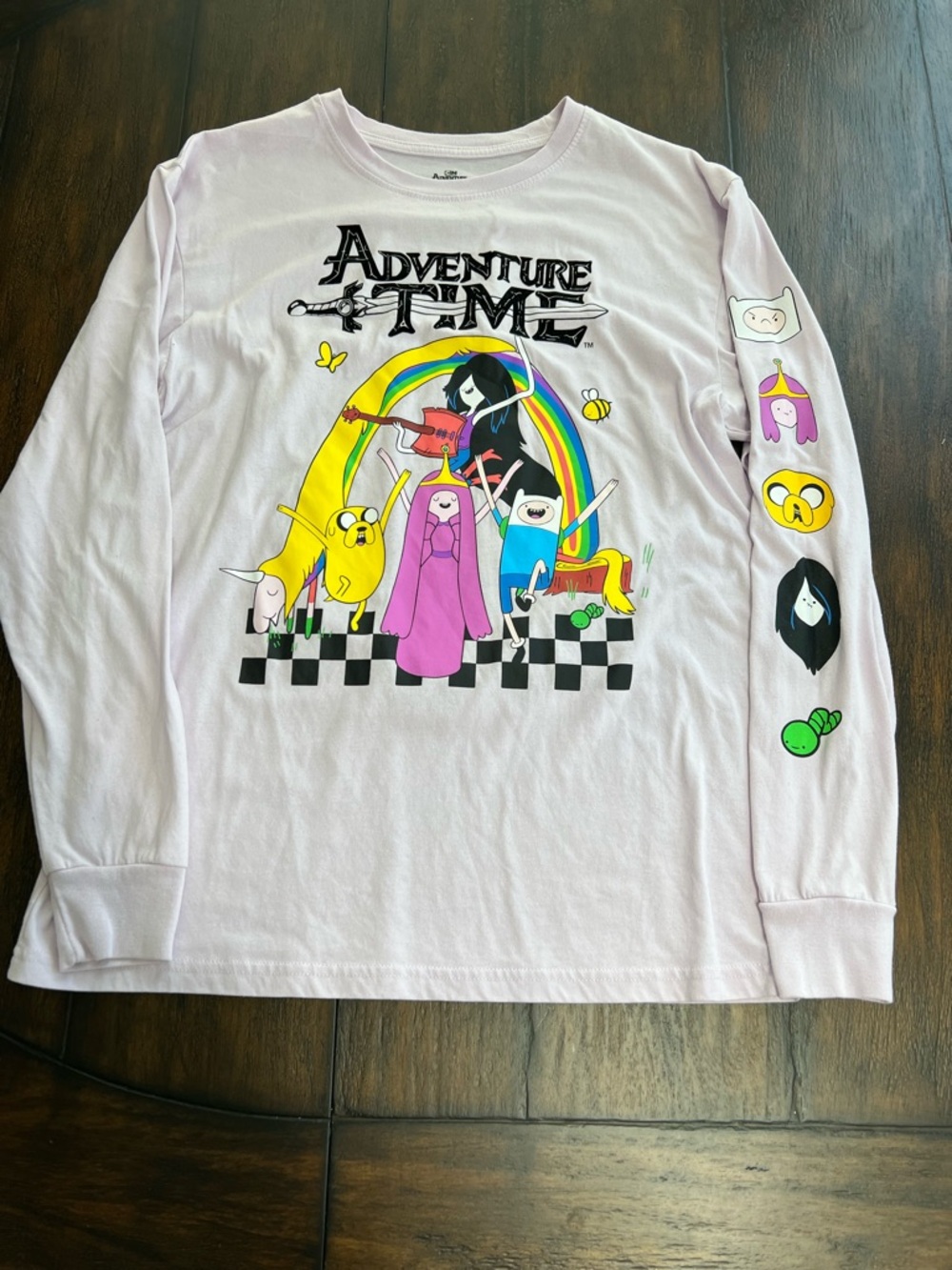 Adventure Time Crew Long Sleeve Tee - Light Lavender - Unisex Size Medium